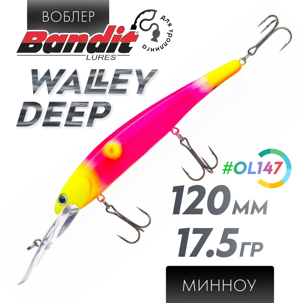 Воблер Bandit Walleye Deep (120мм, 17.5гр)