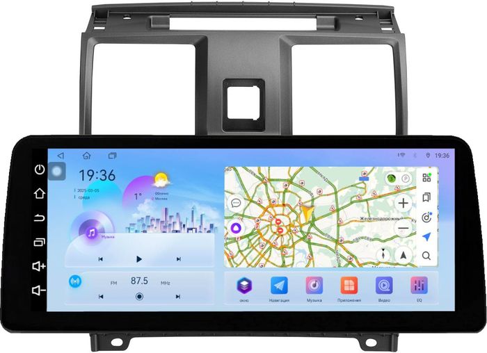 Магнитола для УАЗ Патриот, Пикап 2012-2016 - FarCar монитор 12.3" 2K QLED на Android 14, Быстрая, CarPlay, 4G SIM-слот
