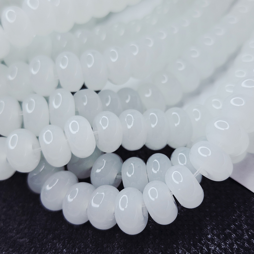 Стеклянный рондель, бусина проставка, разделитель, р-р 8×4мм, цена за набор 20 шт