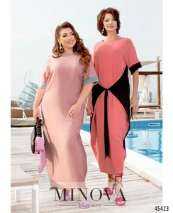 Платье 2280-розовый-черный Minova