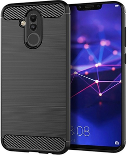 Чехол для Huawei Mate 20 Lite цвет Black (черный), серия Carbon от Caseport