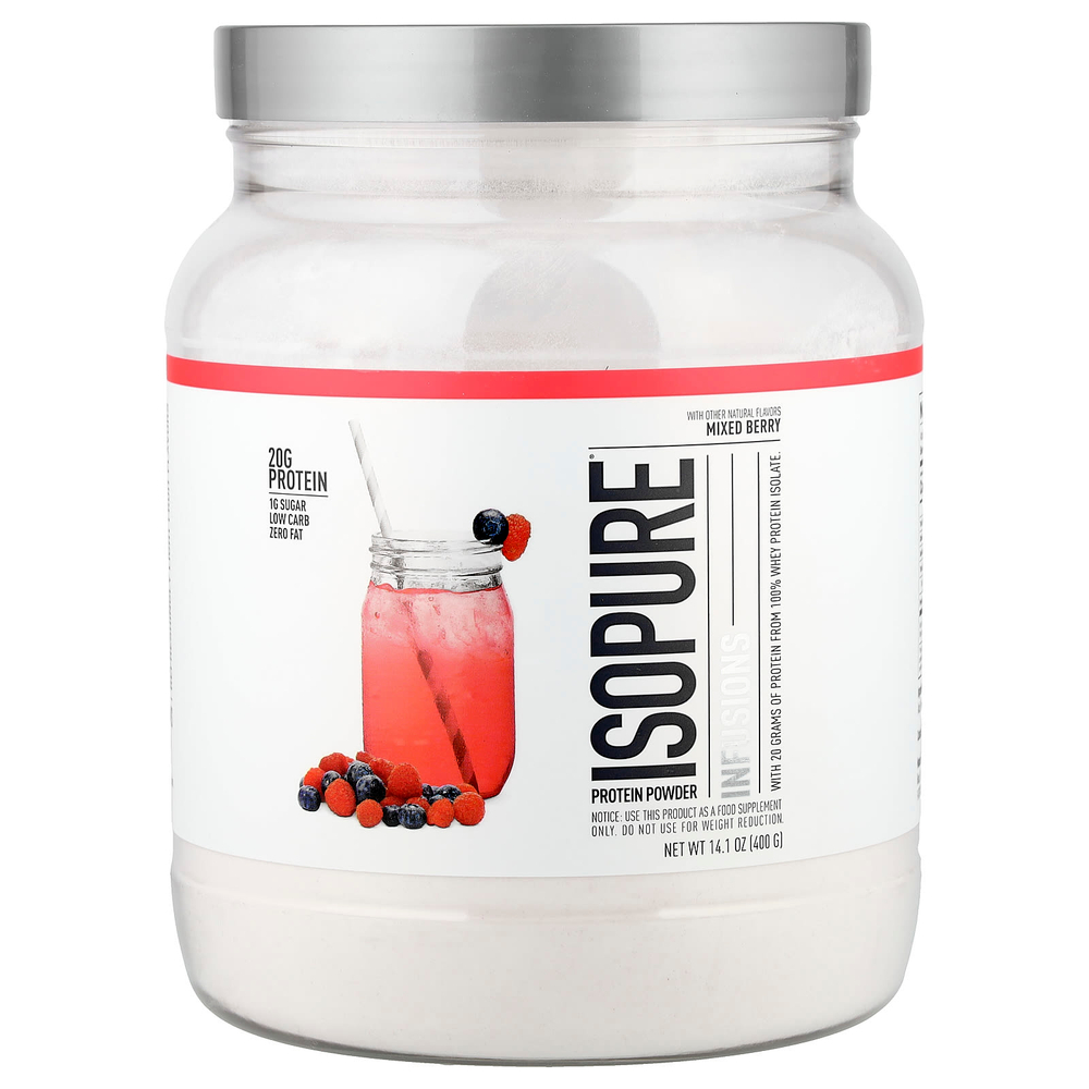 Isopure, Infusions, протеиновый порошок, ягодное ассорти, 400 г (14,1 унции)