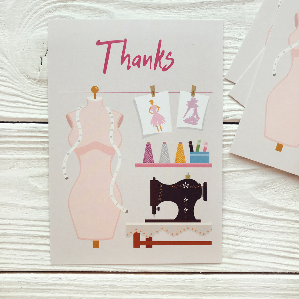 Открытка "Thanks" швее