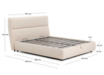 Кровать Dafra бежевого цвета из шенилла с ящиком для хранения 160 х 200 см
