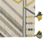 Ковер из хлопка с контрастным узором и кисточками из коллекции ethnic, 120х180 см