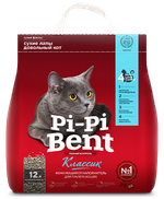 PI-PI BENT Классик Наполнитель комкующийся для кошек, 12 л