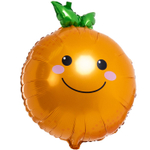 Шар Фольгированный Апельсин с листиком (Оранжевый)
