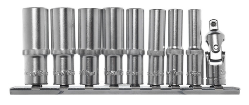 Набор торцевых головок высокие 9пр 1/4 Kraft (6-13 мм)