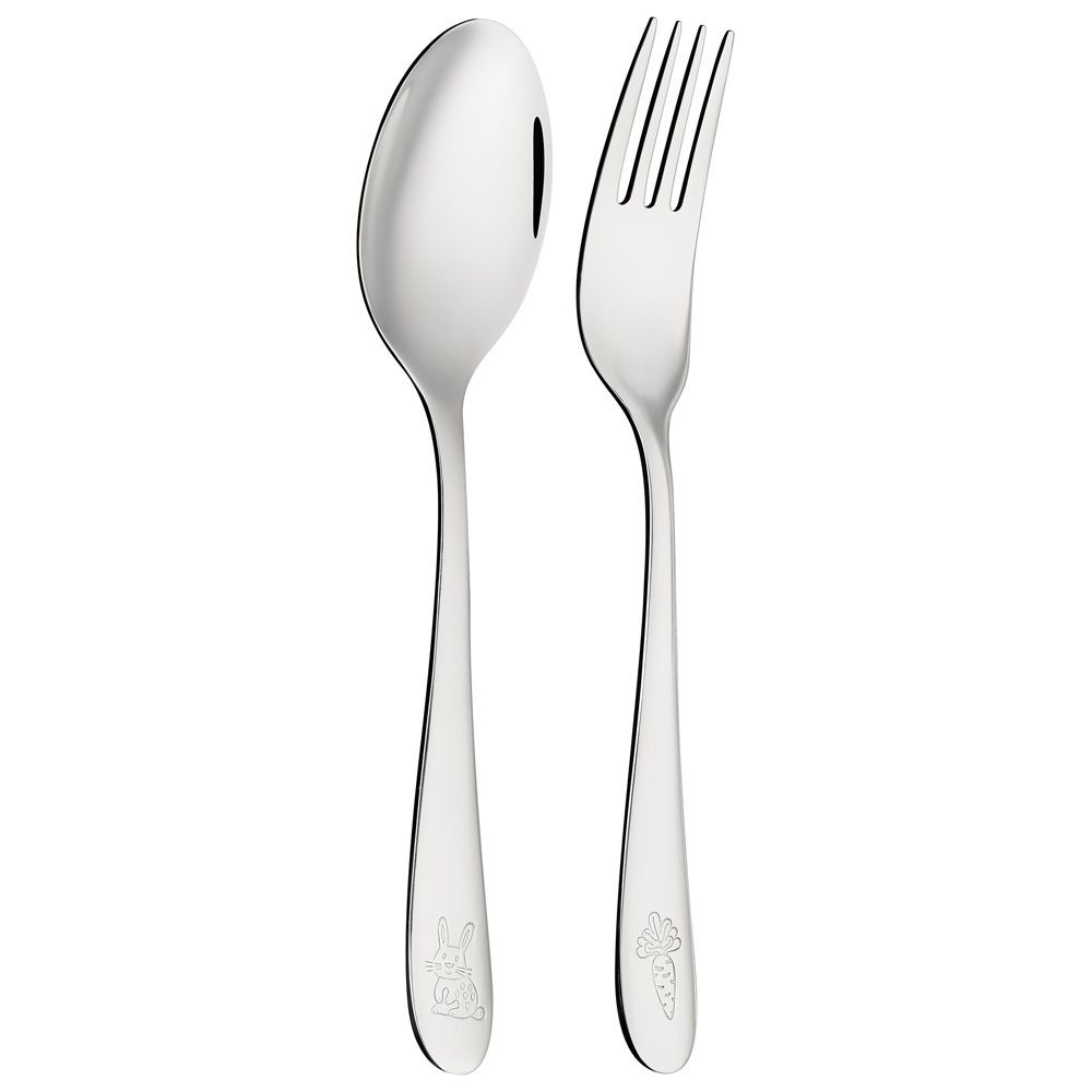 НАБОР ДЕТСКИХ СТОЛОВЫХ ПРИБОРОВ ZOO AGNESS 2 ПР