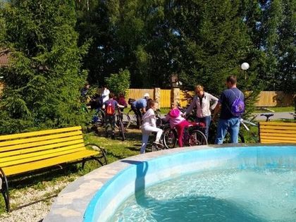 Велопрогулка к лошадям