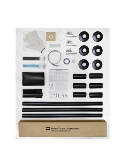 Муфта кабельная концевая наружн. установки 10кВ КНТпН 3х(35-50мм) с болт. наконечн. Нева-Транс Комплект 22020120