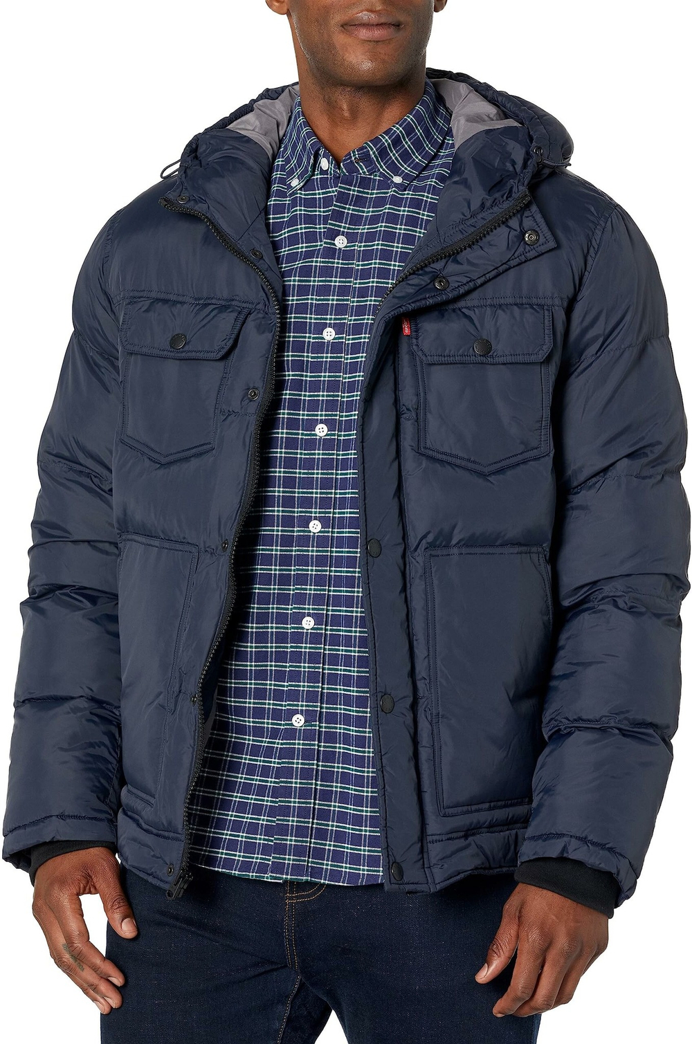 Куртка утепленная мужская LEVI'S HOODED TWO POCKET PUFFER JACKET