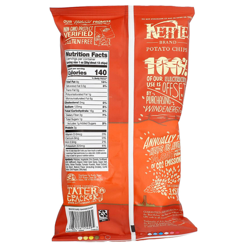 Kettle Foods, картофельные чипсы, барбекю на свежем воздухе, 141 г (5 унций)