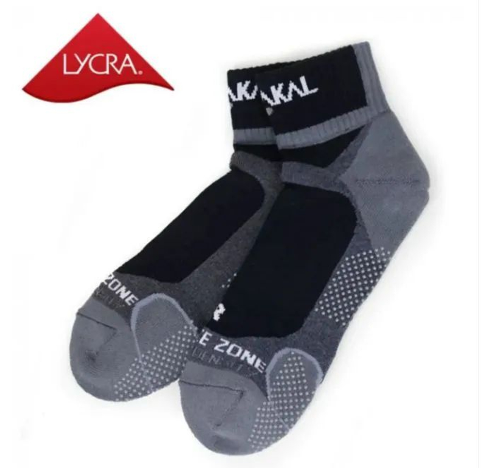 Karakal X4 SPORTS Ankle Socks X1 SIZE UK 7 - 13 Black/Grey