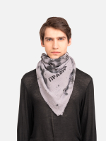 Платок муслиновый "Правда". Серый