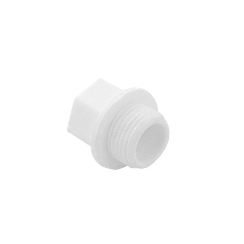 Заглушка ПП резьбовая 1/2'' PN 25, с наружной резьбой, белая, РосТурПласт 10555
