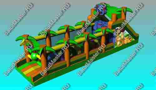 Надувная полоса препятствий "Пальмовый оазис"