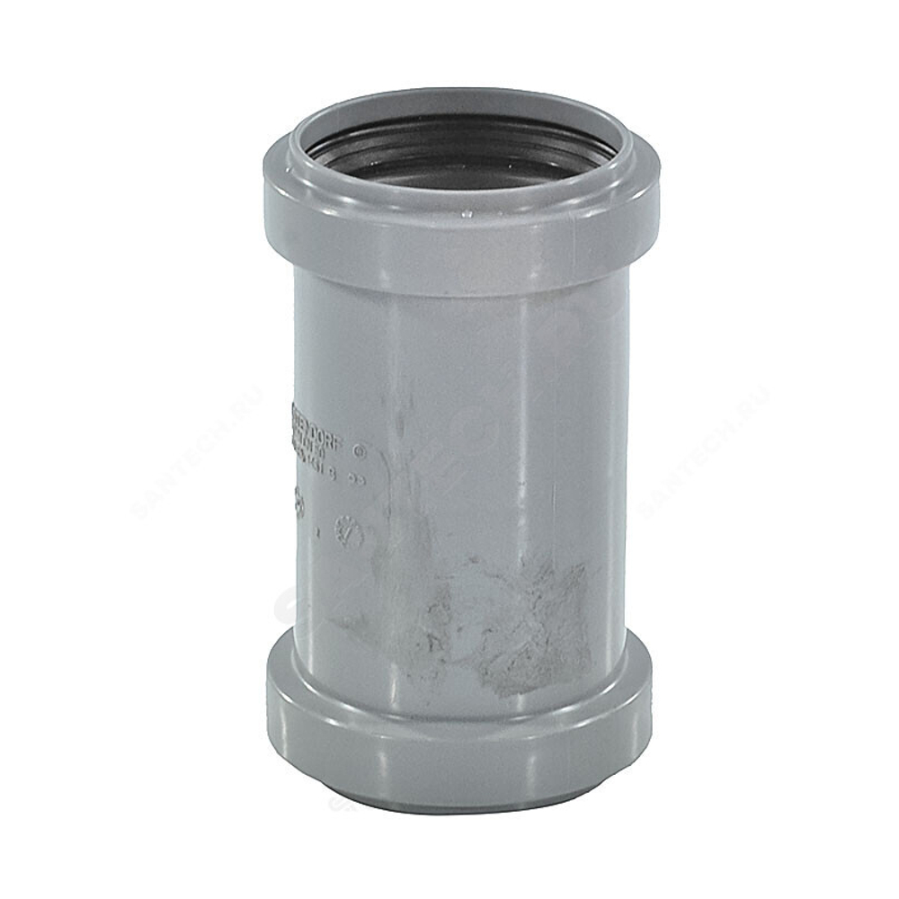 Муфта PP-H двухраструбная серая HT HTMM Дн 40 б/нап в/к Ostendorf 111510