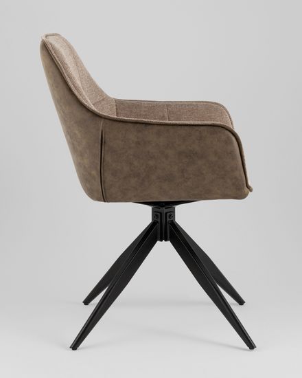 Стул обеденный крутящийся Helm экокожа коричневый