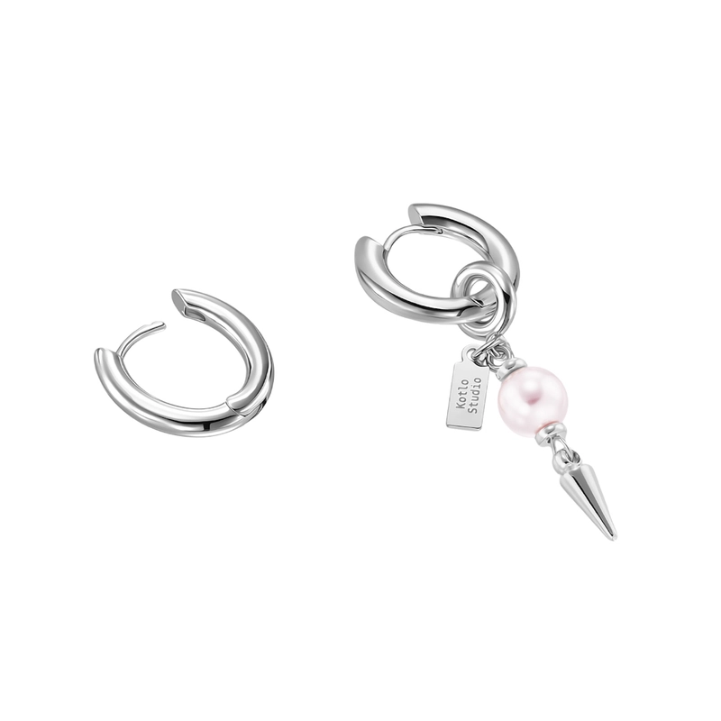 Серьги Нотка панка (розовый)