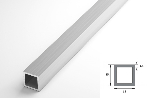 Труба квадратная Лука 15*15*1,5 ТКв 02.2000.500 без окраса