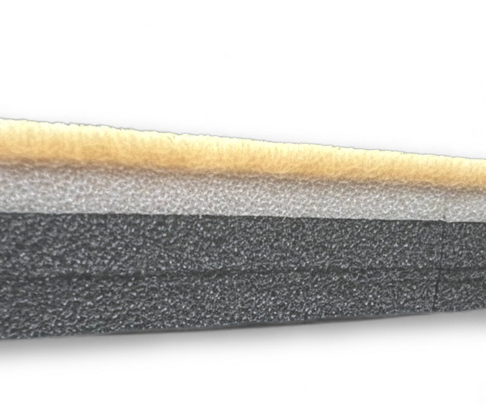 Ролл-мат гимнастический "Профессионал", ворсовый - 30мм. - сегментированный - бежевый