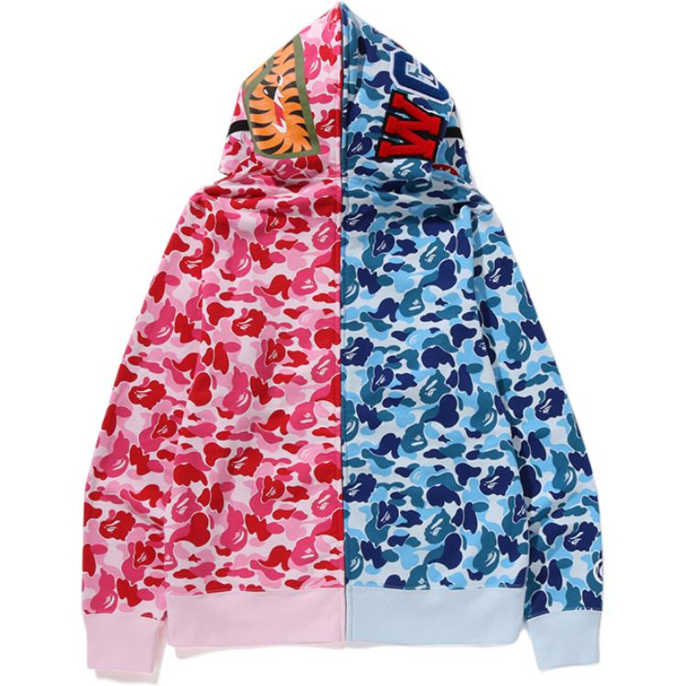 A Bathing Ape Bathing Ape Abc Camos Separate Shark Full Zip Худи синий розовый