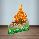 Напольная двусторонняя декорация Костёр зима-лето 164000575