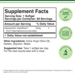 Double Wood Supplements - Astaxanthin (Astareal) - 60 x 12 mg softgels