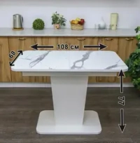 Кухонный стол раздвижной на одной ноге