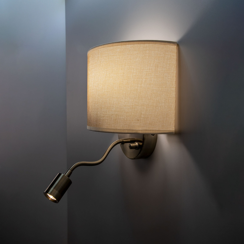 Citilux Декарт CL704306 Бра с бежевым абажуром и диммером