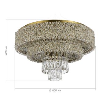 SL1637.302.16 Светильник потолочный ST-Luce Латунь/Прозрачный, Янтарный E14 16*60W SELINE