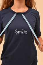 Брючная пижама Smile с завязками цвет синий