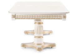 Деревянный стол Морнит 220(320)х110 слоновая кость / золото