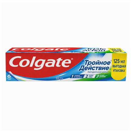 Зубная паста Colgate Тройное Действие 125 мл