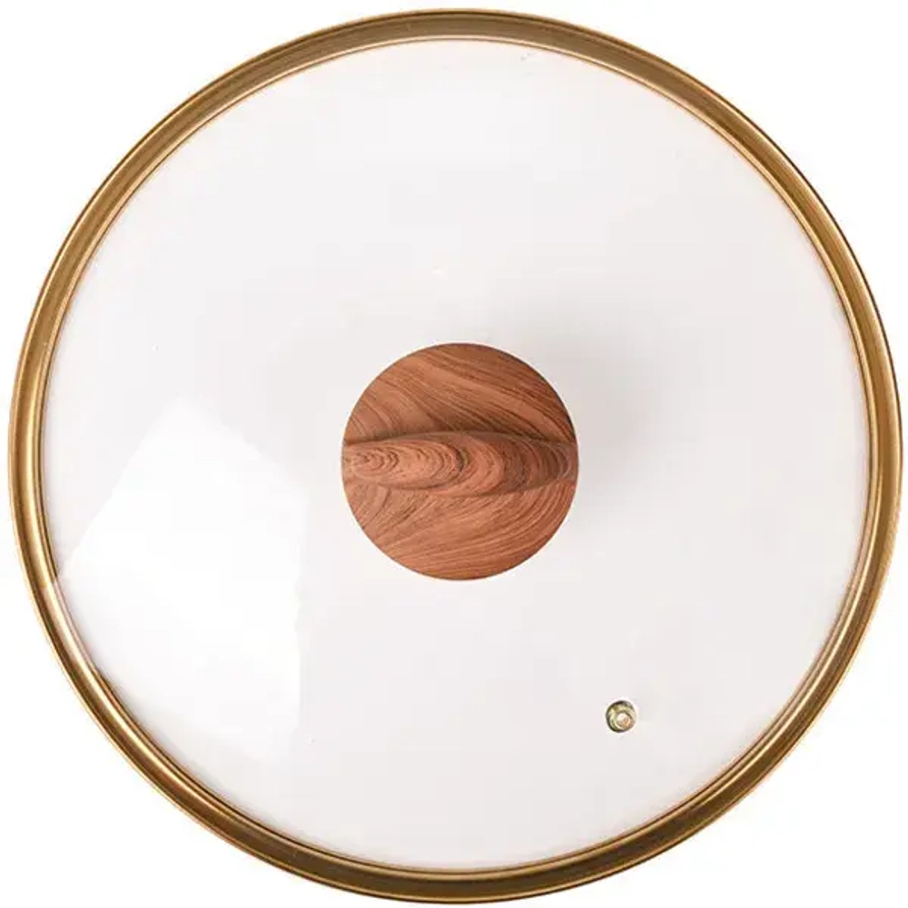 Казан для плова 4,5л со стекл. крышкой, АП линия «Granit ultra» (black-gold)