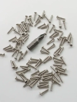Набор саморезов (шурупов) 2 х 10 мм, хром, 100 шт