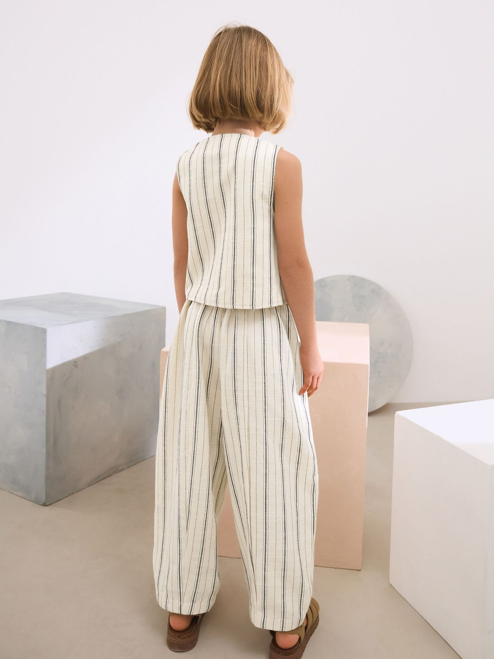 Брюки для девочки Next E89-701, Молочный