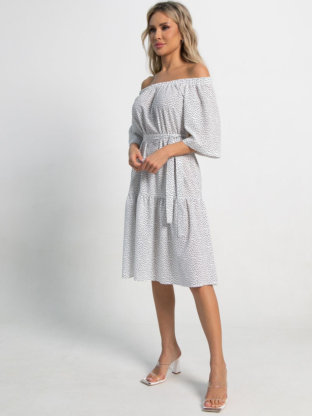 Платье с поясом Дафна (белое) П15522-8М LT Collection