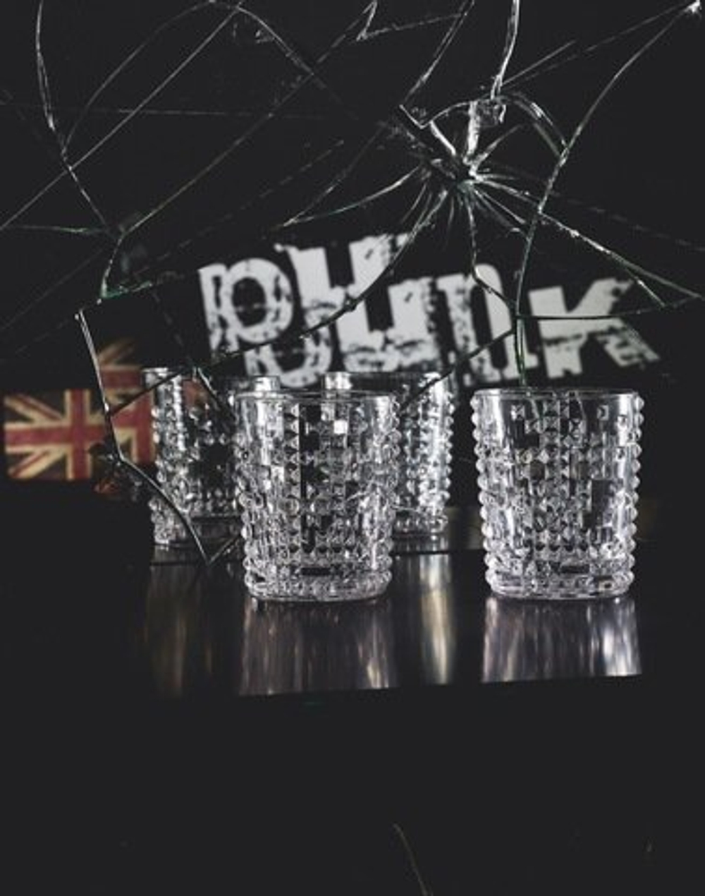 PUNK - Набор стаканов 4 шт. для виски 348 мл (set 4 pcs)