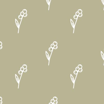 Бесшовный принт c зимней ботаникой