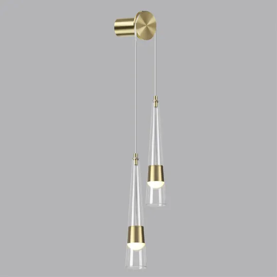 5043/24WL L-VISION ODL24 000 глянц.золото/прозрачный/металл/стекло Бра LED 24W 3000K 2536Лм LUMP