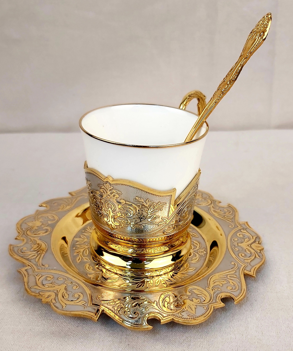 Набор кофейный на одну персону "Уральские узоры"