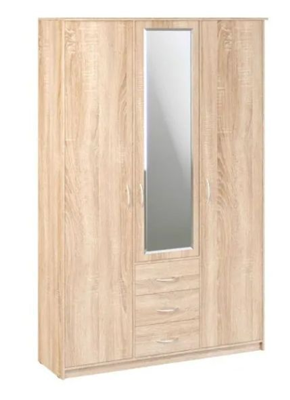 Шкаф комбинированный Дуэт Люкс с зеркалом Бодега светлая