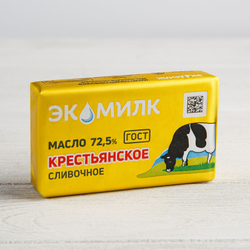 Масло сливочное Крестьянское 72,5%, - 160 гр.