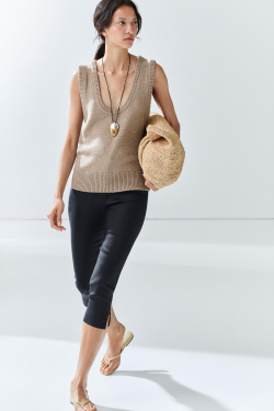 Massimo Dutti Легкие льняные брюки, темно-синий
