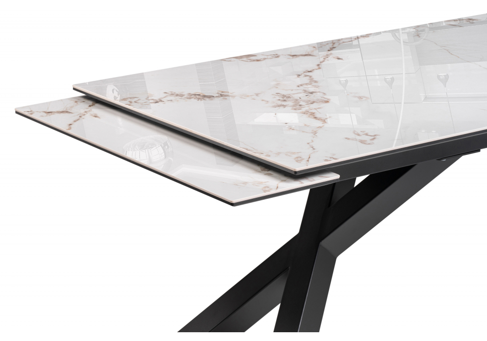 Керамический стол Woodville Хеме 180(240)х90х77 черный