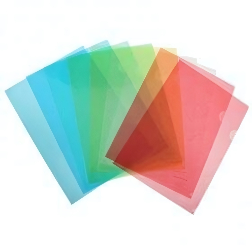 Набор папок-уголков A4 10шт."Clear Standard L-FILE" ассорт.