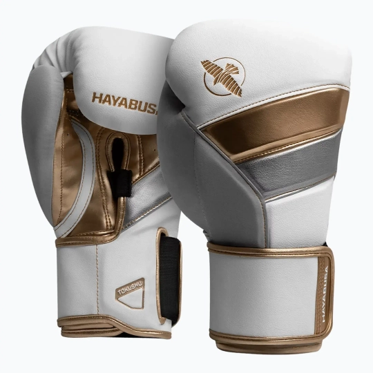 Боксёрские перчатки Hayabusa T3 white/gold