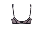 Бюстгальтер-бралетт Glossy Iris с мягкими чашками и эффектом мерцания (Размер: 70D) (Цвет: черный с розовым)